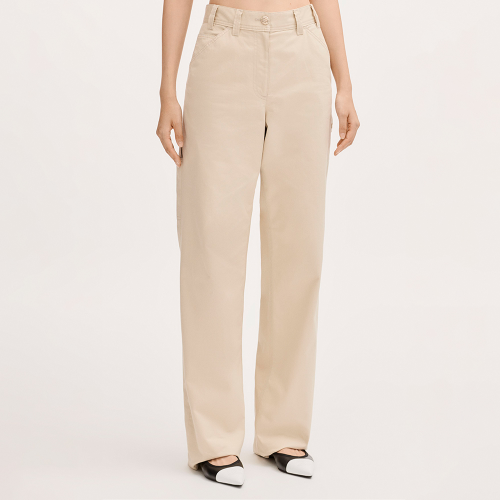 Chanel beige Clothing Chanel Trousers Gabardine Beige | Nigo Office