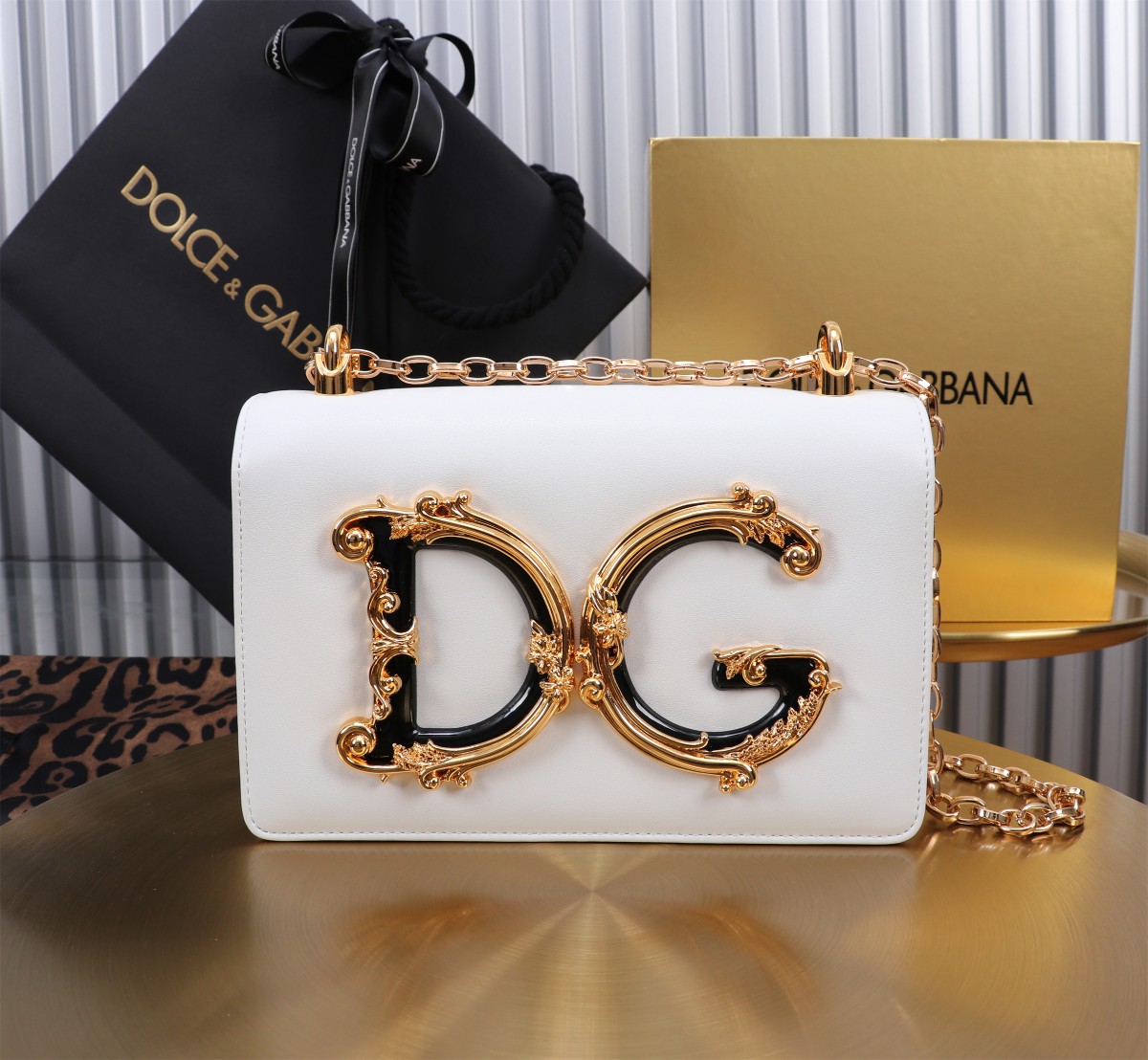[TOP] Dolce & Gabbana D&G Girls Bag  21x5x13.5 cm - White - 711 Luxury