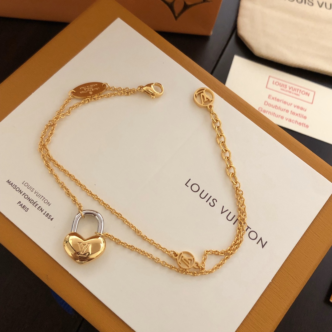 [TOP] Louis Vuitton LV Bracelet - Gold - 711 Luxury