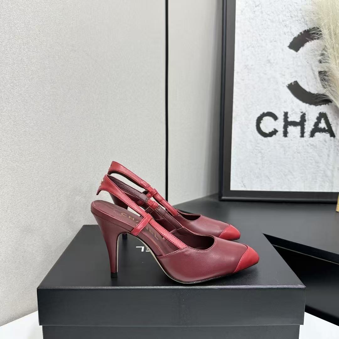 [TOP] CHANEL Height Heel Pumps - Red - 711 Luxury