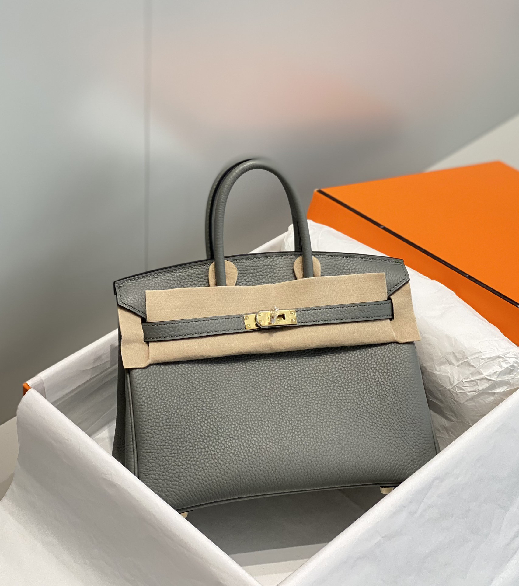[TOP] HERMES Birkin Togo Leather 25cm - Gris Meyer & GHW - 711 Luxury