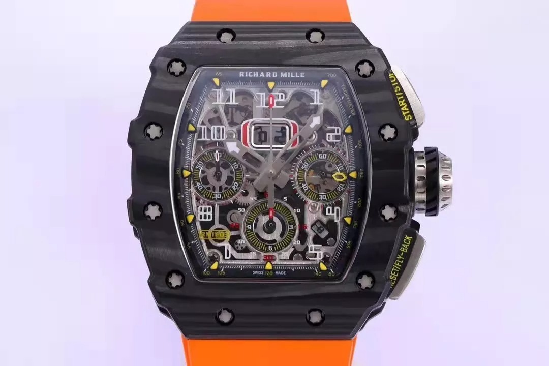 RM 11-03 Skeleton Orange Strap 41mm