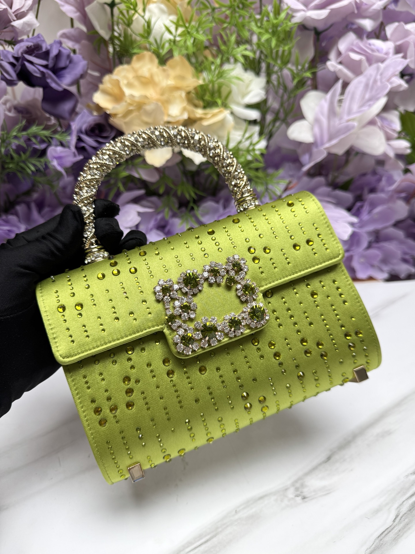 [TOP] ROGER VIVIER Diamond Bag 19-13-4 CM - Yellow - 711 Luxury