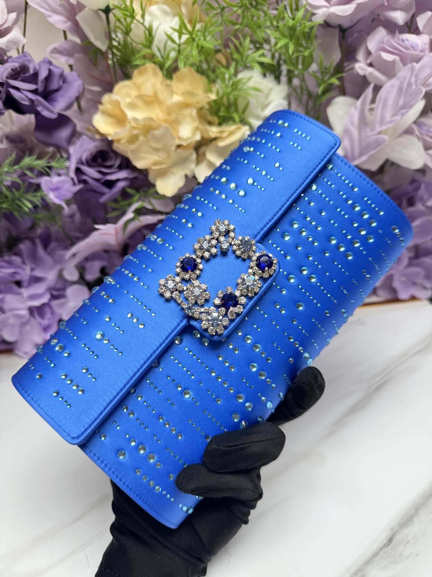 [TOP] ROGER VIVIER Diamond Bag 24-13-3 CM - Blue - 711 Luxury