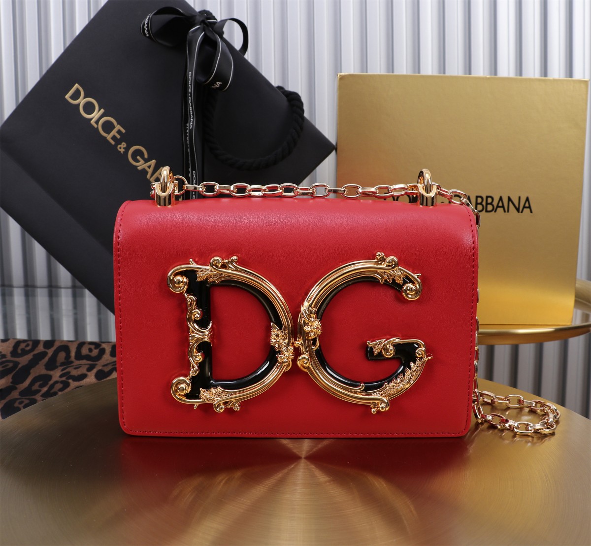 [TOP] Dolce & Gabbana D&G Girls Bag  21x5x13.5 cm - Red - 711 Luxury