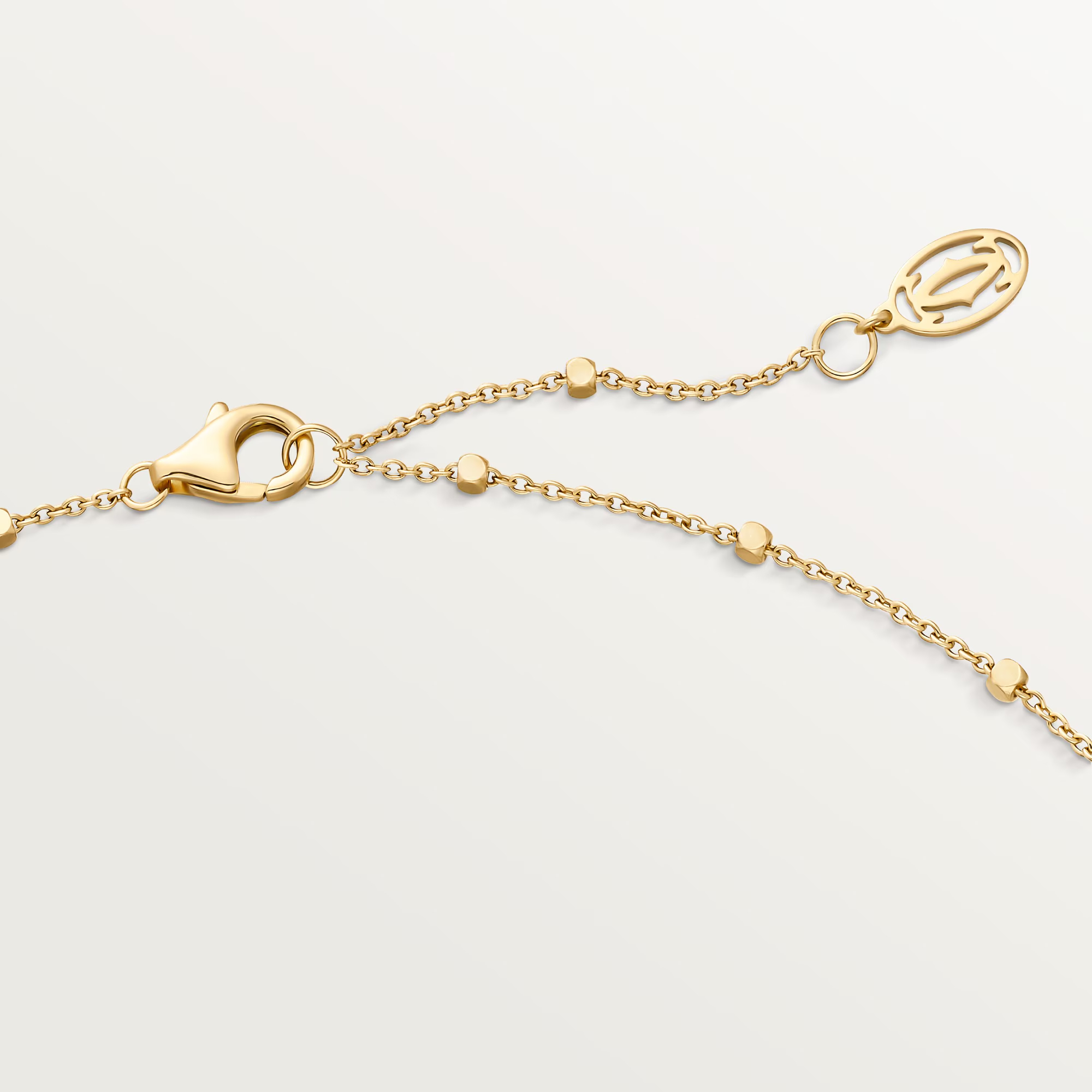 Carty Bullet Necklace, Yellow Gold, Geometric Mesh