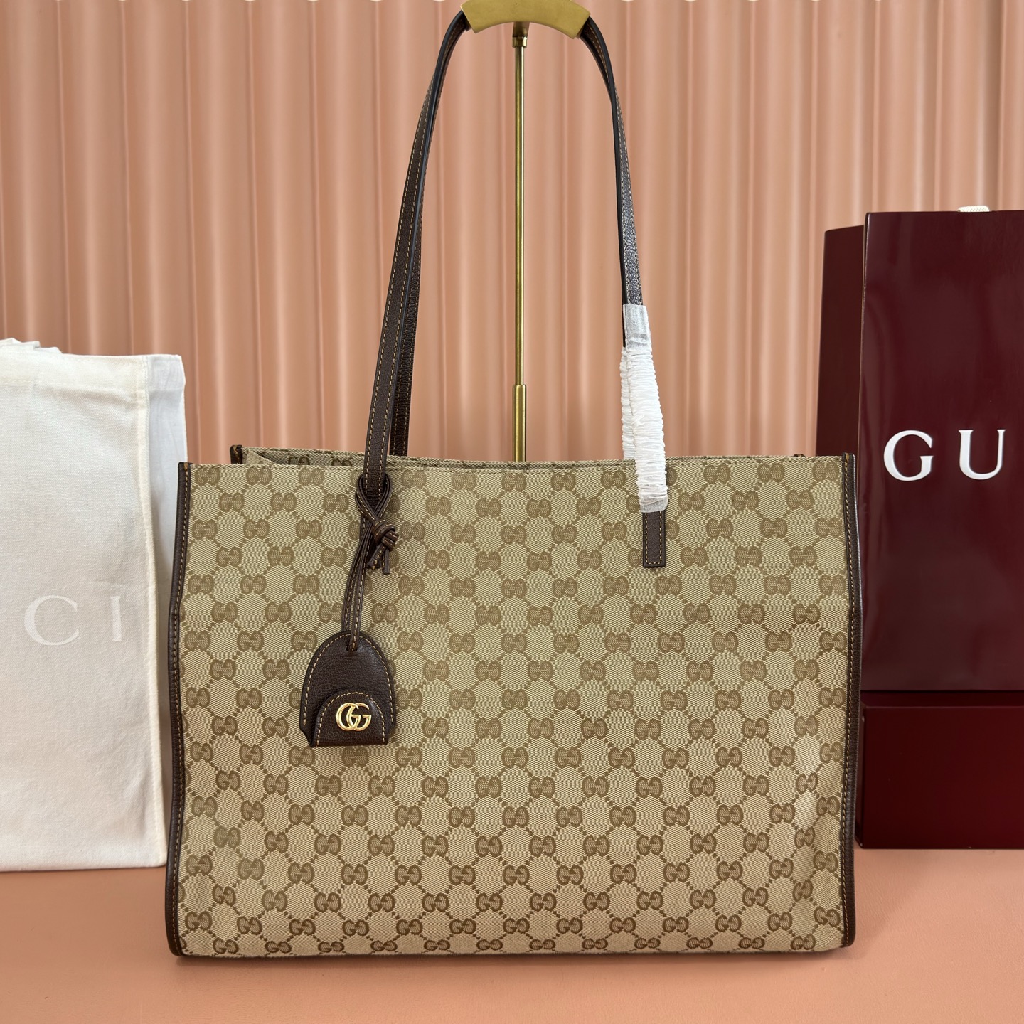 [TOP] GUCCI Tote Bag 40x30x16cm - Brown