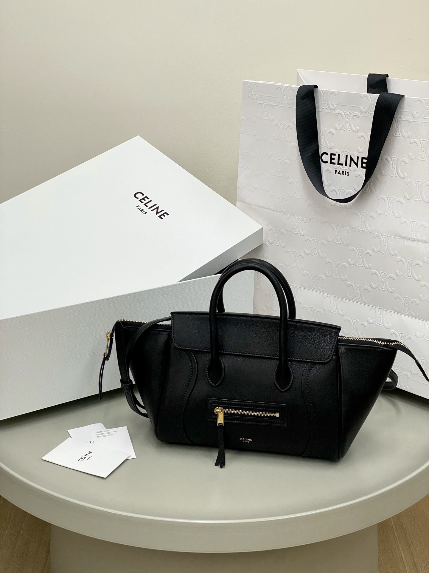 CELINE LUGGAGE IN GRAINED CALFSKIN #384357