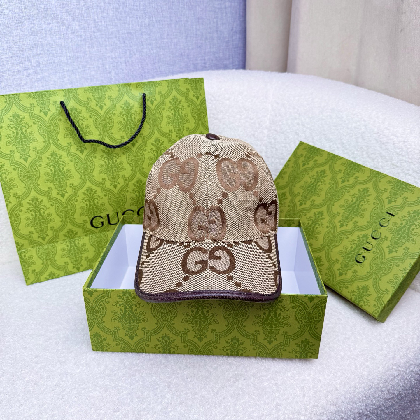 [TOP] GUCCI Baseball Hat - Brown - 711 Luxury
