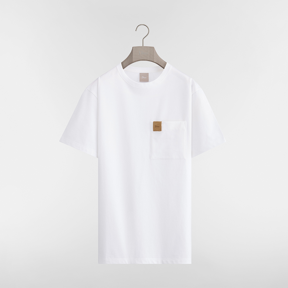 Dior white Clothing DIOR T-Shirt with Pocket Relaxed Fit White Cotton Jersey #390159 | Nigo Office