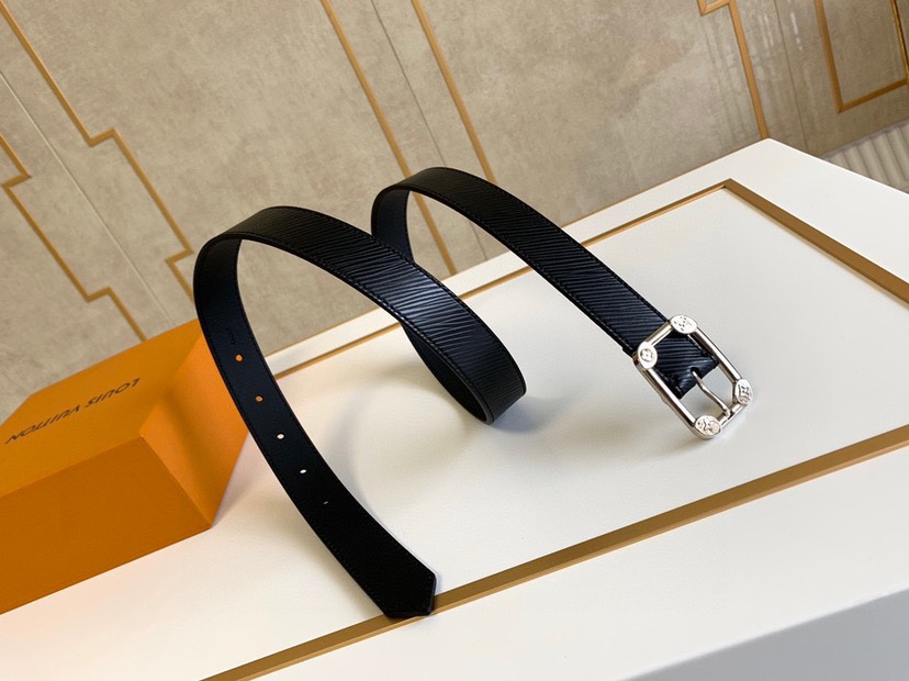 [TOP] Louis Vuitton LV Malletier Belt 2.5cm - Black - 711 Luxury