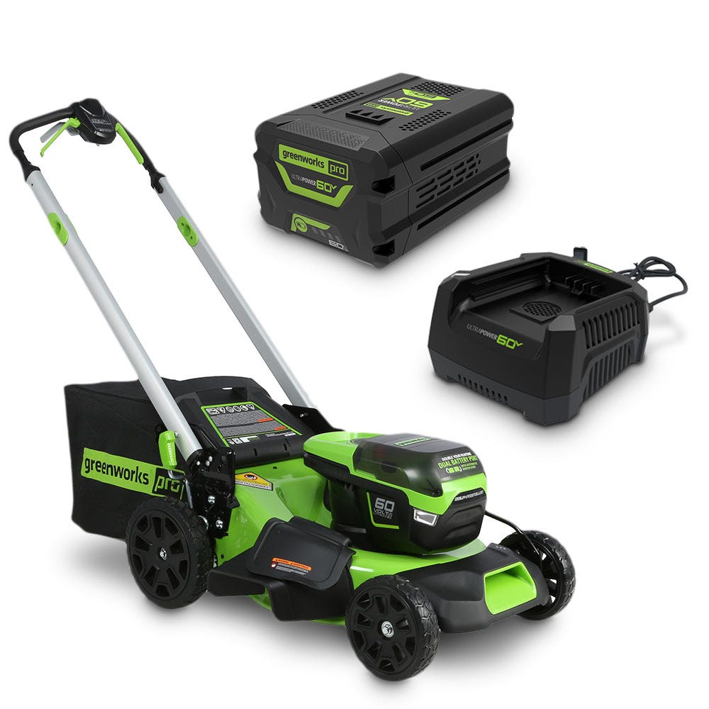 GREENWORKS 60V 1 x 6.0Ah 510mm Lawn Mower Kit 2516407AU