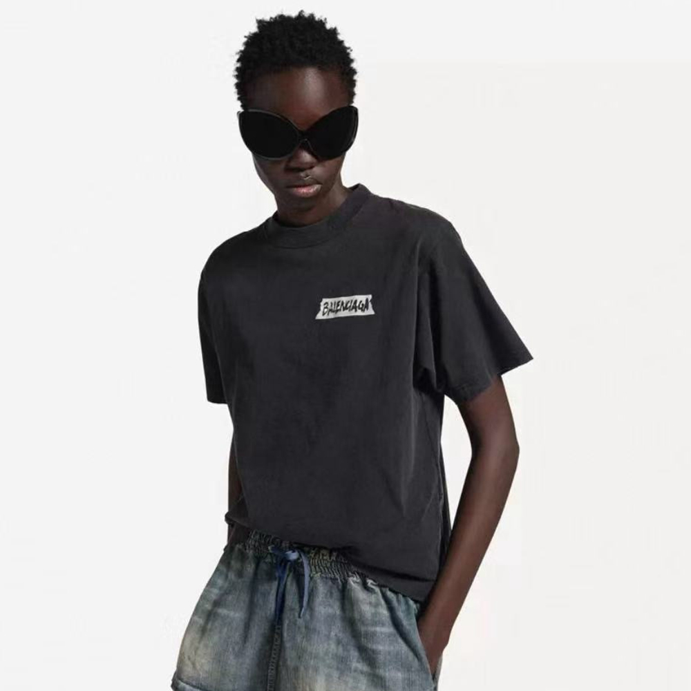 Balenciaga Clothing Balenciaga Masking Tape Medium Fit T-shirt #394982 View 2 | Nigo Office