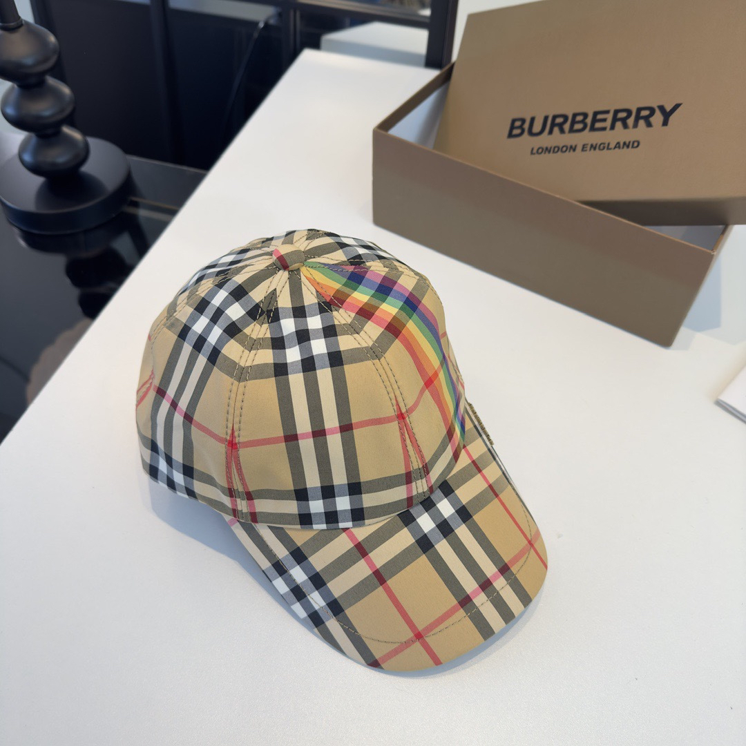 [TOP] BURBERRY Baseball Cap - Brown - 711 Luxury