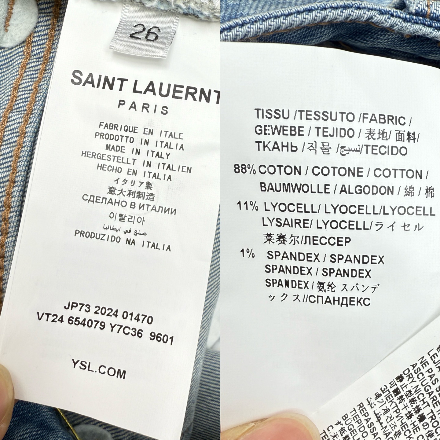 [TOP] Yves Saint Laurent YSL Pants - Black