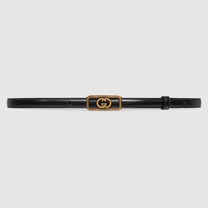 [TOP] GUCCI GG Belt 2.0cm - Black - 711 Luxury