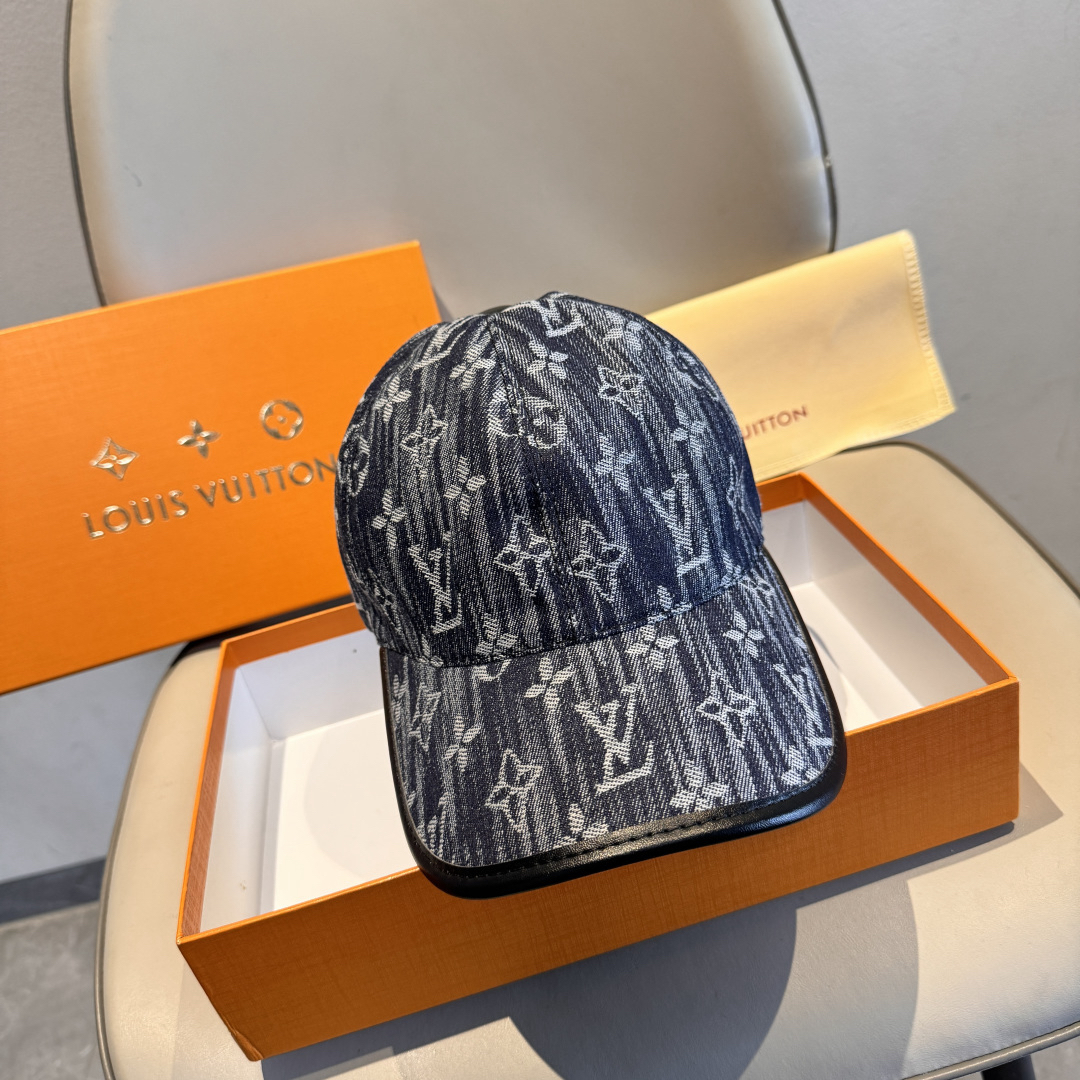 [TOP] Louis Vuitton LV Baseball Hat - Blue - 711 Luxury