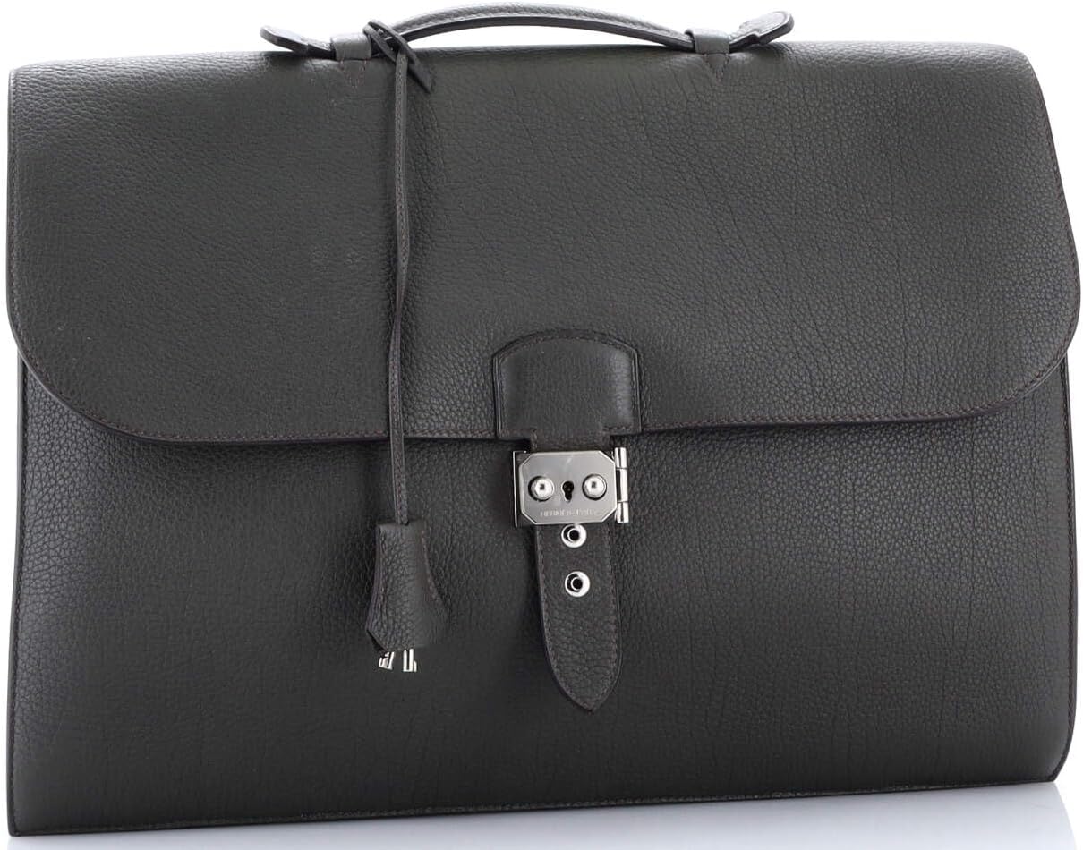 Hermès, Pre-Loved Sac a Depeches Bag Togo 41, Vert de Gris