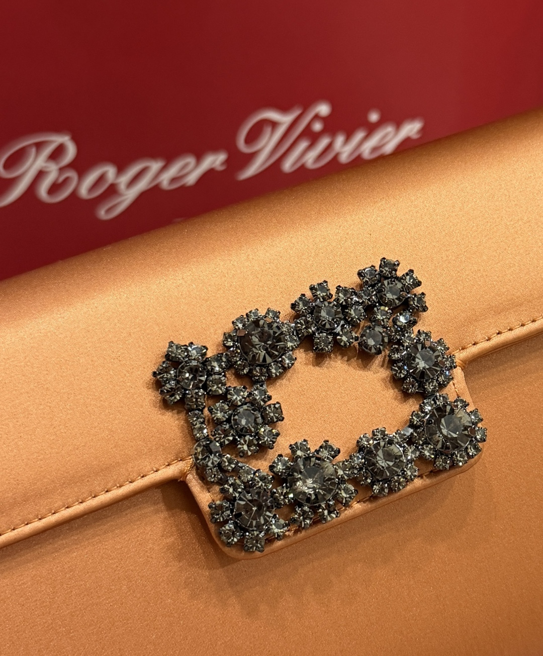 [TOP] ROGER VIVIER Diamond Bag 24-13-3 CM - Orange - 711 Luxury