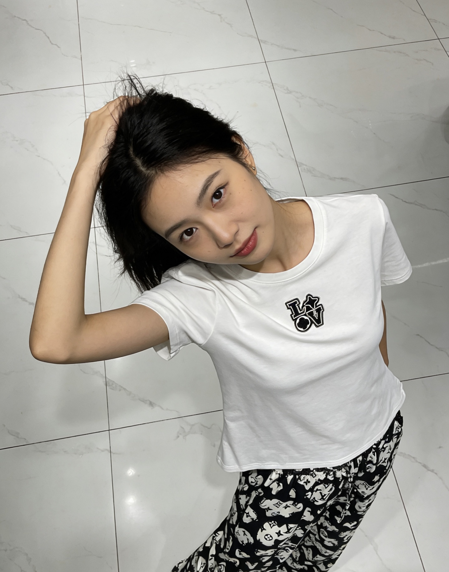 [TOP] Louis Vuitton LV  T-shirt + Pants Suit - Black