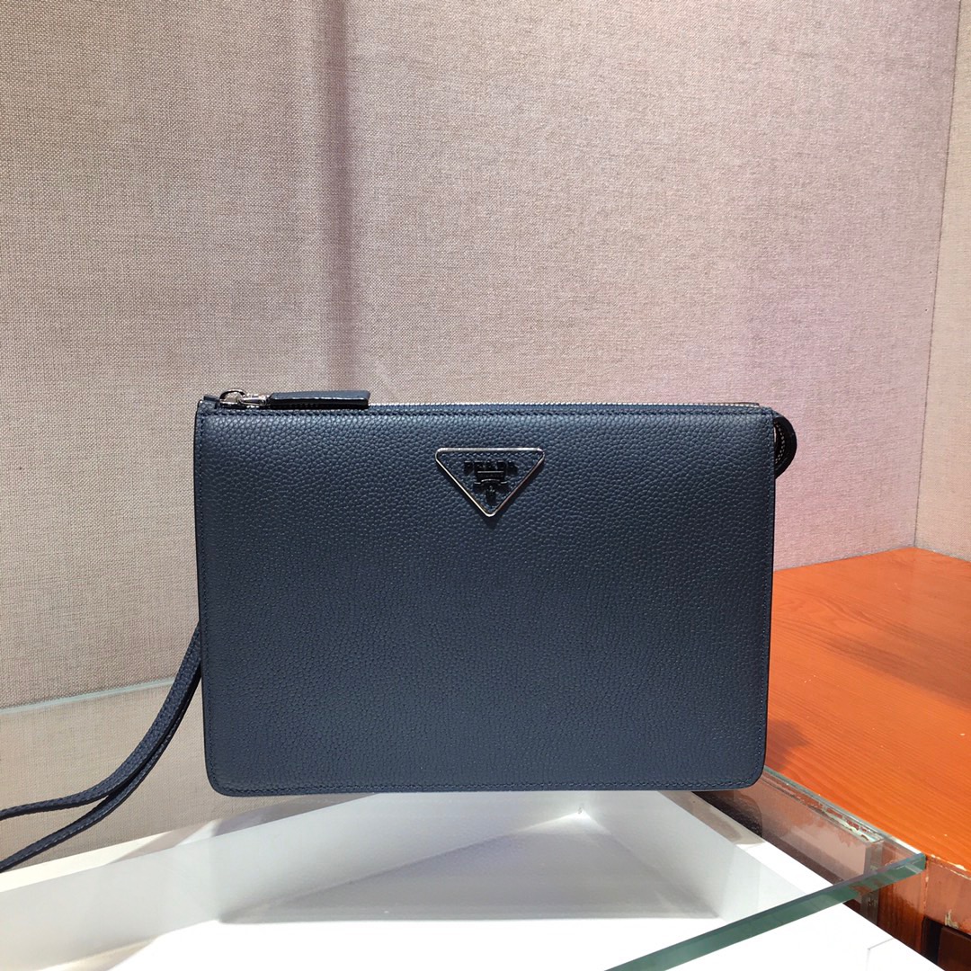 [TOP] PRADA Cowhide Handbag 26x18x4cm- Black - 711 Luxury