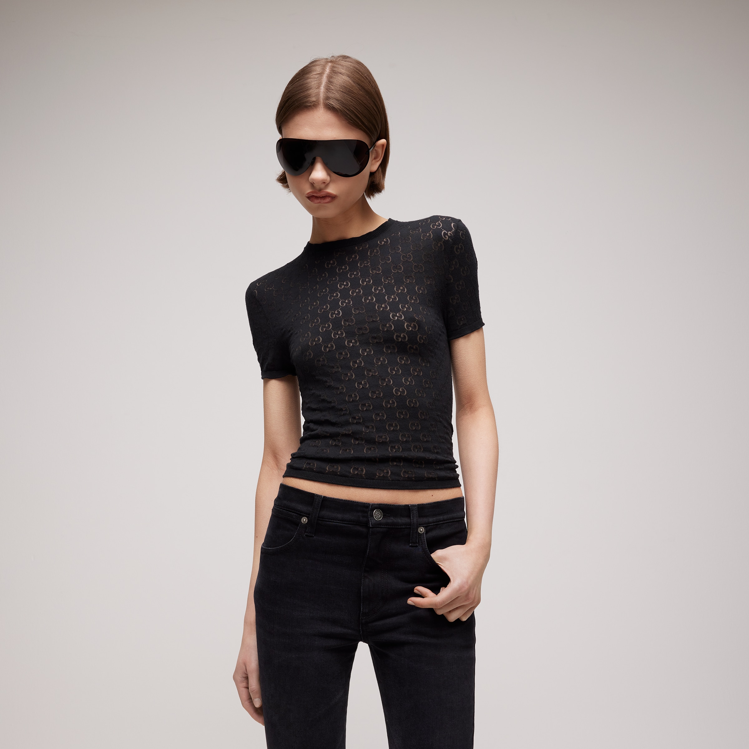 GUCCI GG Cotton Devoré T-shirt  #389458