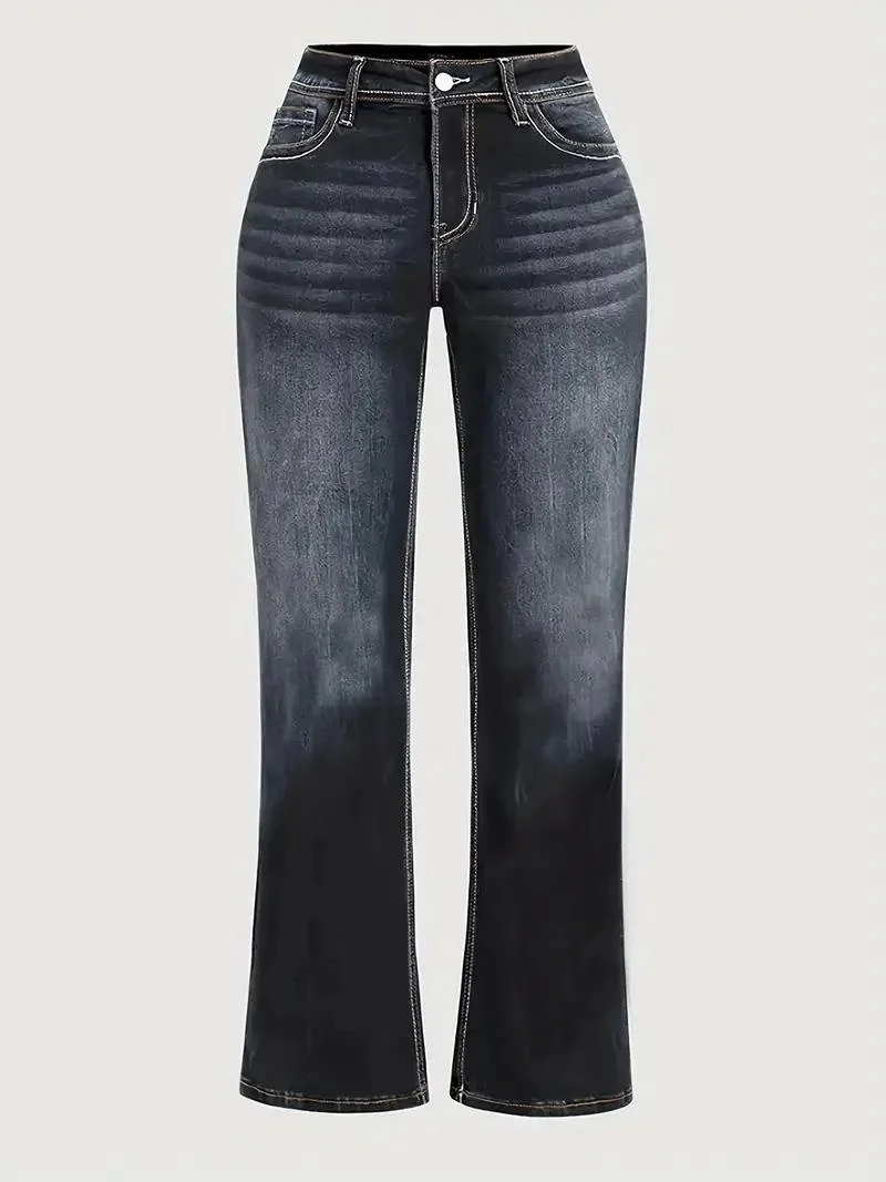 Women Wash Pocket Printed Casual Jeans