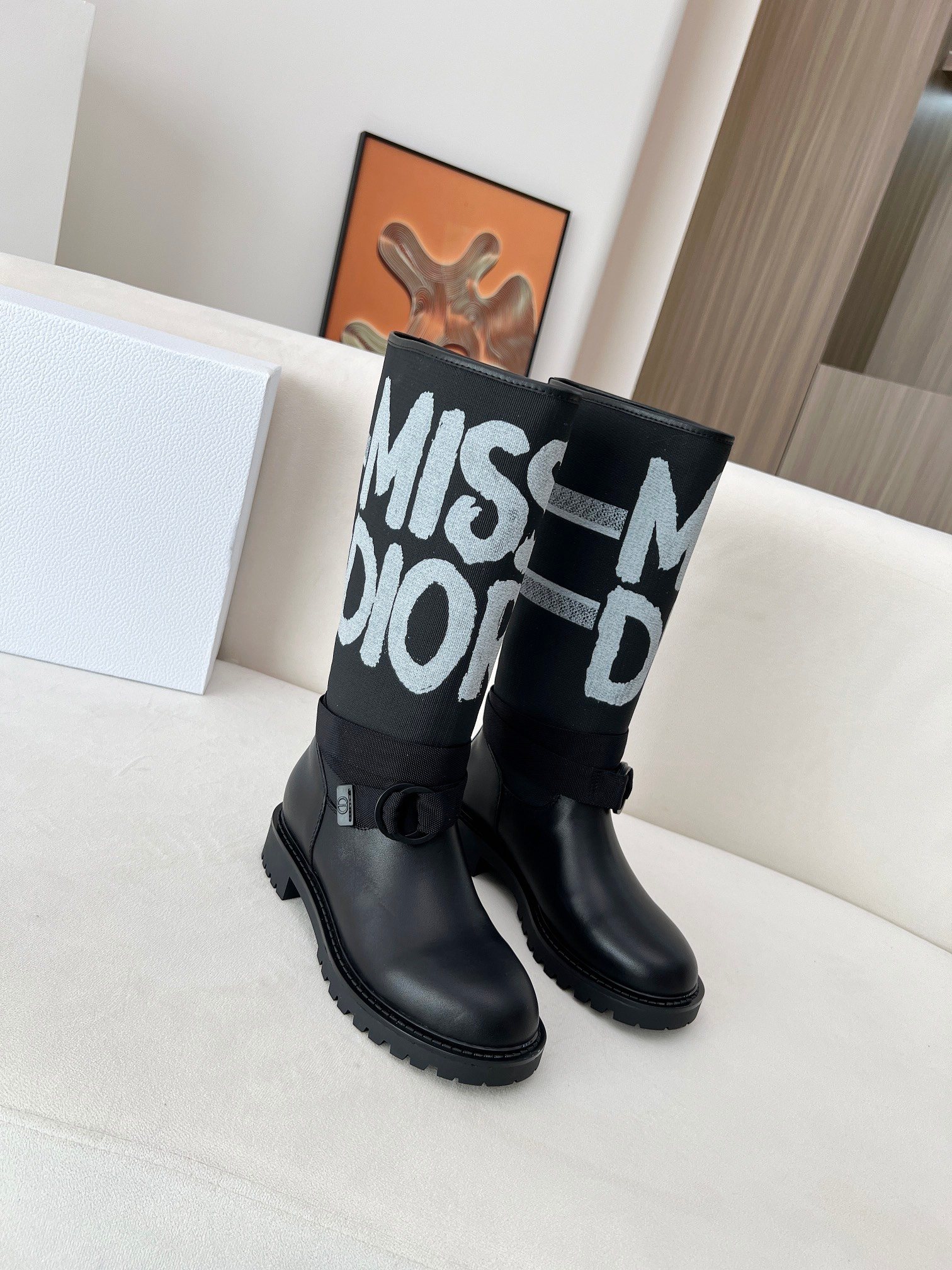 [TOP] Christian Dior Cowhide Boots - Black - 711 Luxury