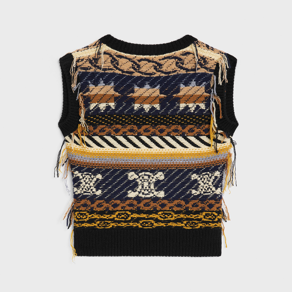 CELINE TOP IN JACQUARD CASHMERE #335647