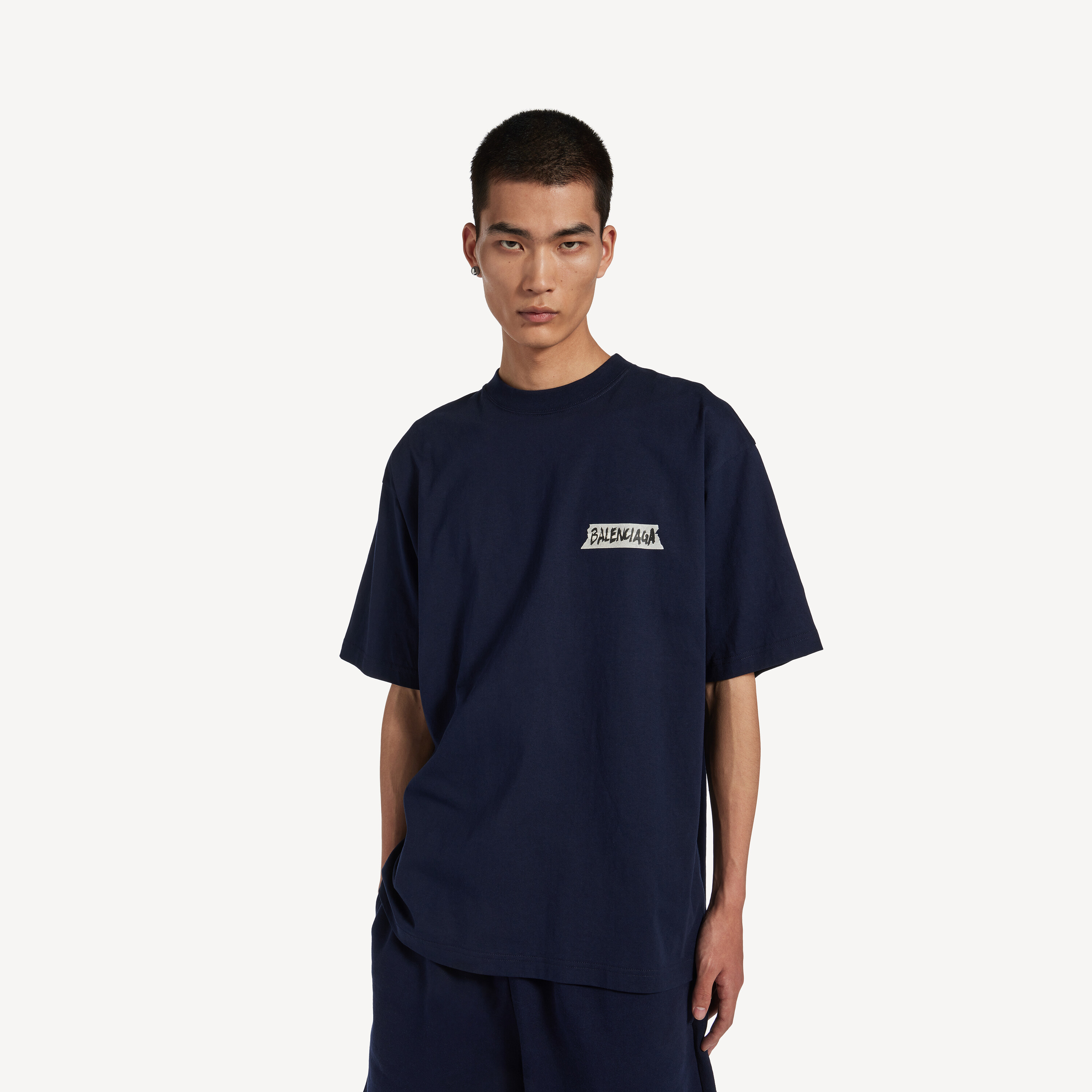 Balenciaga Clothing Balenciaga Top-quality Version Masking Tape Medium Fit T-shirt #395491 View 2 | Nigo Office
