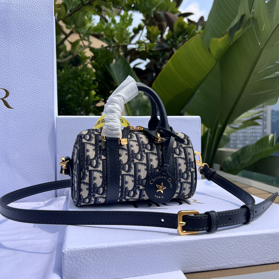 [TOP] Christian Dior Groove 16 Bag 16x11x8cm - Navy Blue - 711 Luxury
