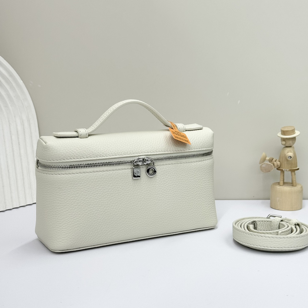 [TOP] Loro Piana Extra et Bag Calfskin 11x19x6.5cm - White - 711 Luxury