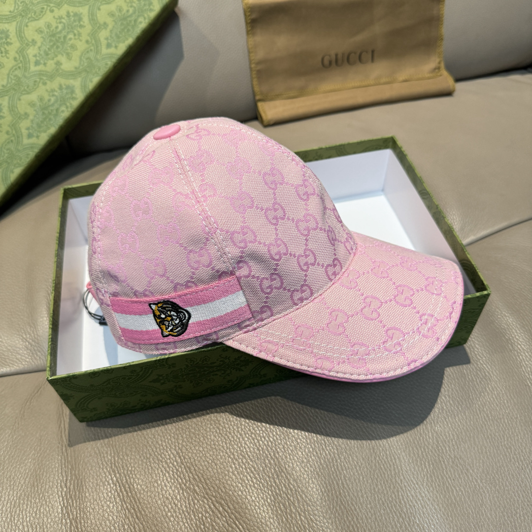 [TOP] GUCCI Baseball Hat - Pink - 711 Luxury