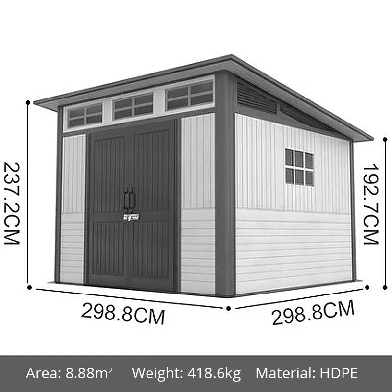 COLONIAL PLASTIC STORAGE GARDEN SHED OUTDOOR ROOM