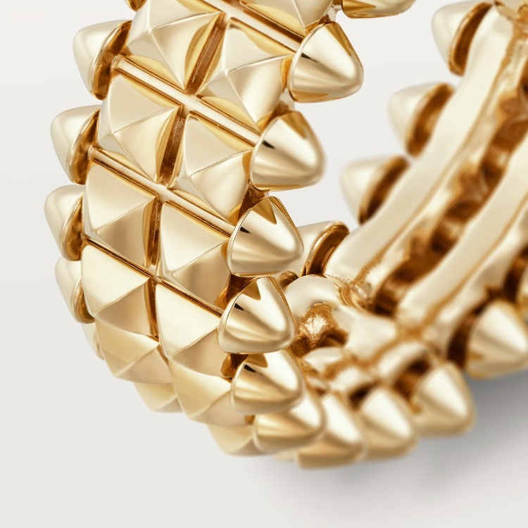 Carty Bullet Ring, Yellow gold, Double Row