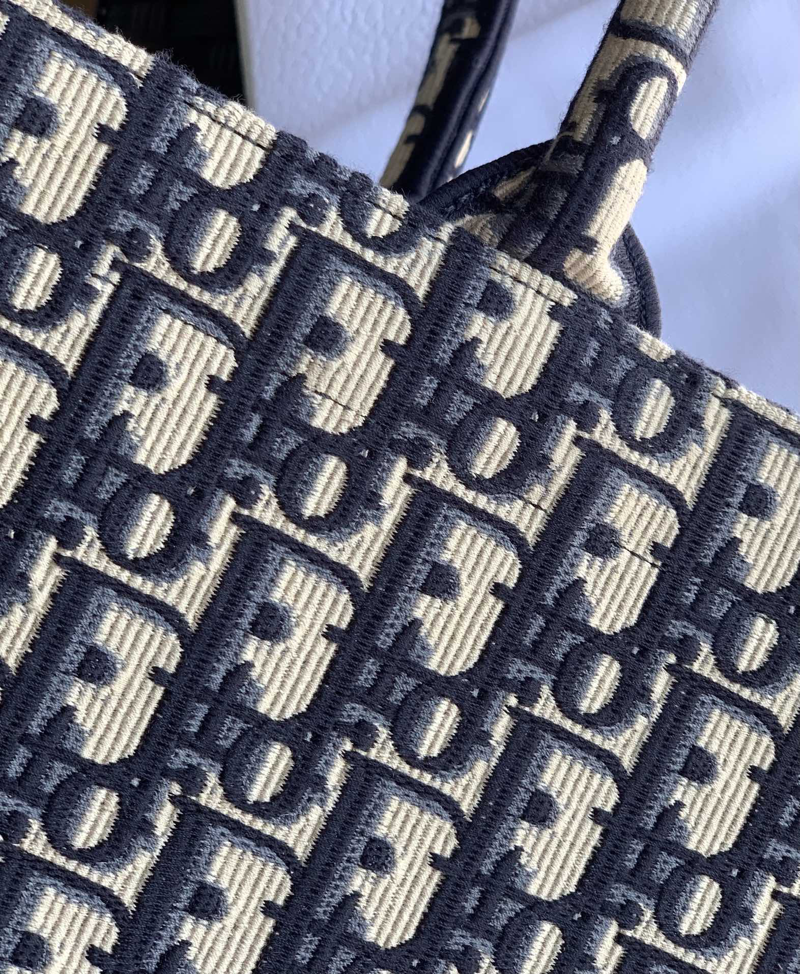 [TOP] Christian Dior Book Tote Bag 41.5x35x18cm - Navy Blue