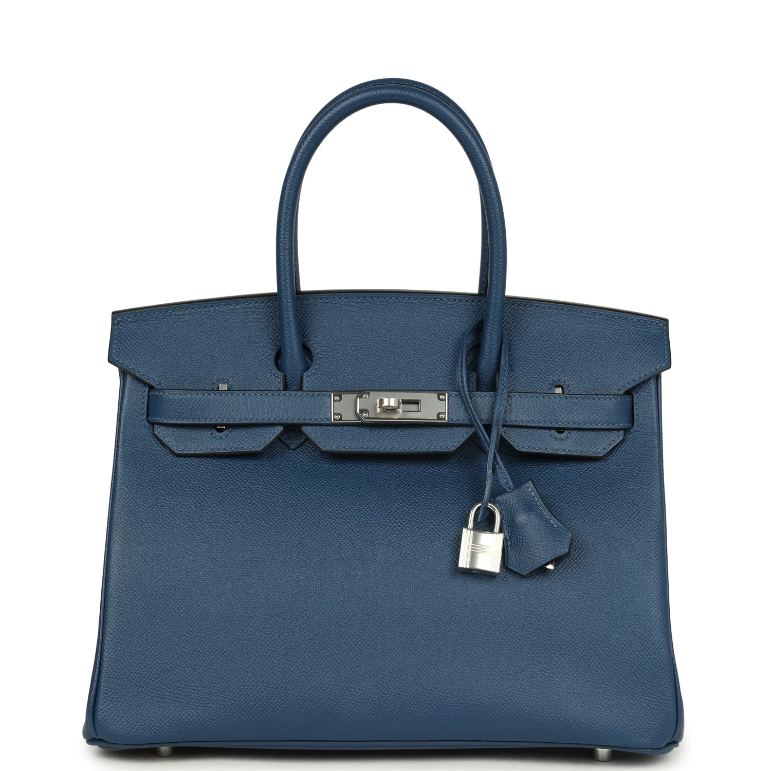 Hermes BirkinDeep Bleu Epsom Palladium Hardware