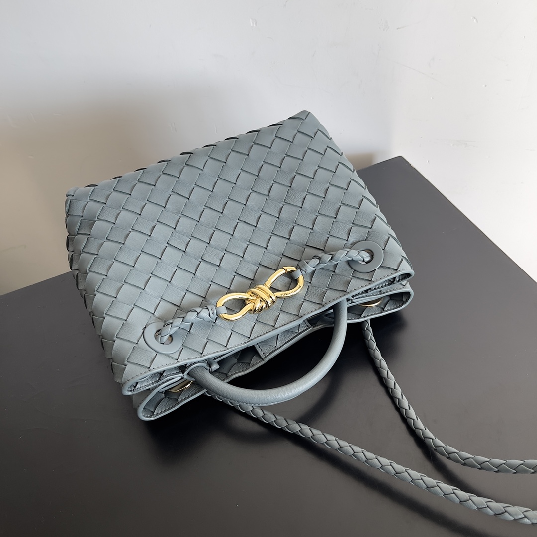 [TOP] Bottega Veneta BV Andiamo Bag Lambskin 25x22x10.5cm - Blue - 711 Luxury