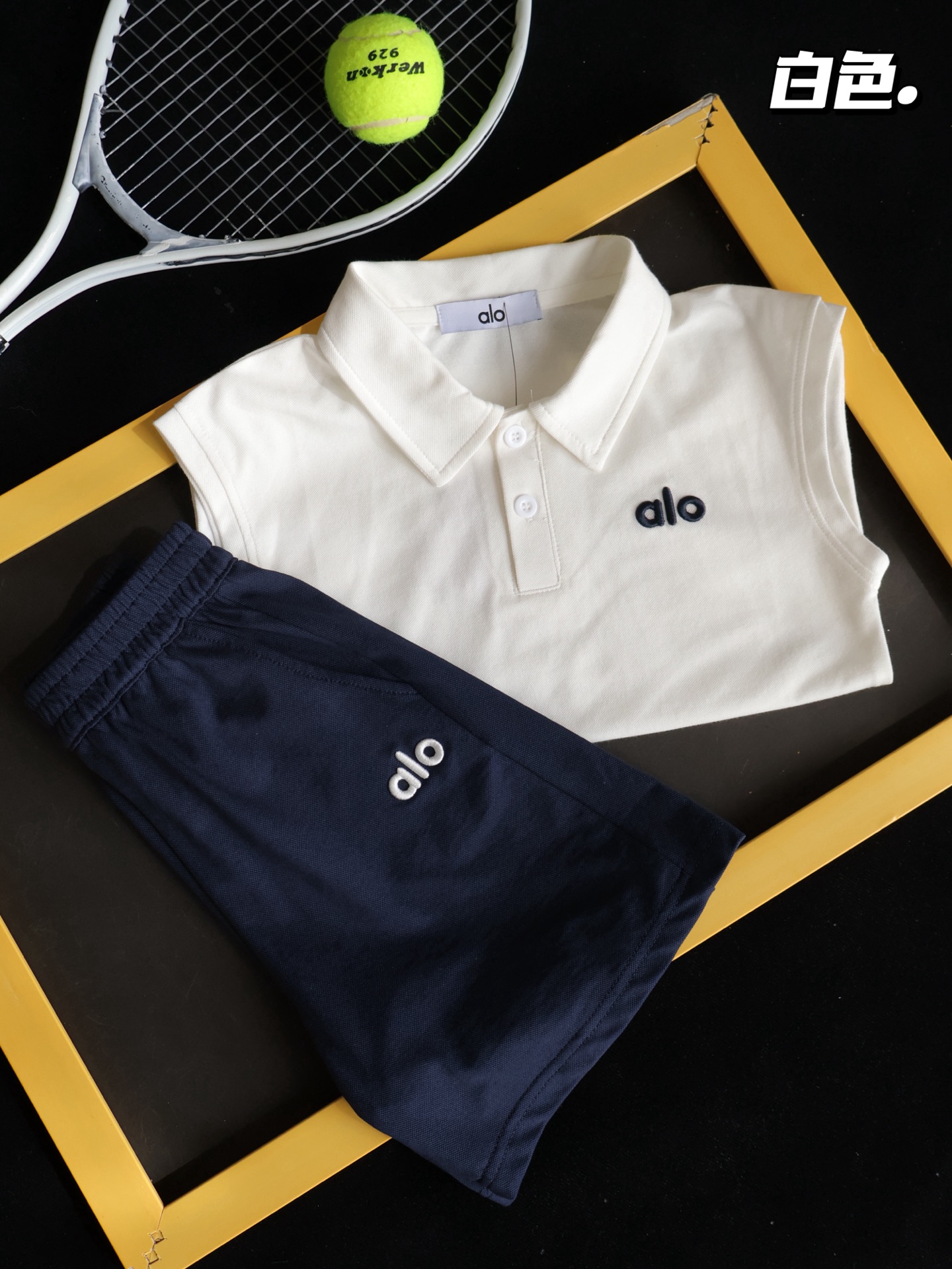 Alo Unisex Toddler Kids Sleeveless Polo Tank Top Two Piece Summer Outfit Set Boys Girls Korean Soft Casual Vest Suit Multiple Pastel Colors
