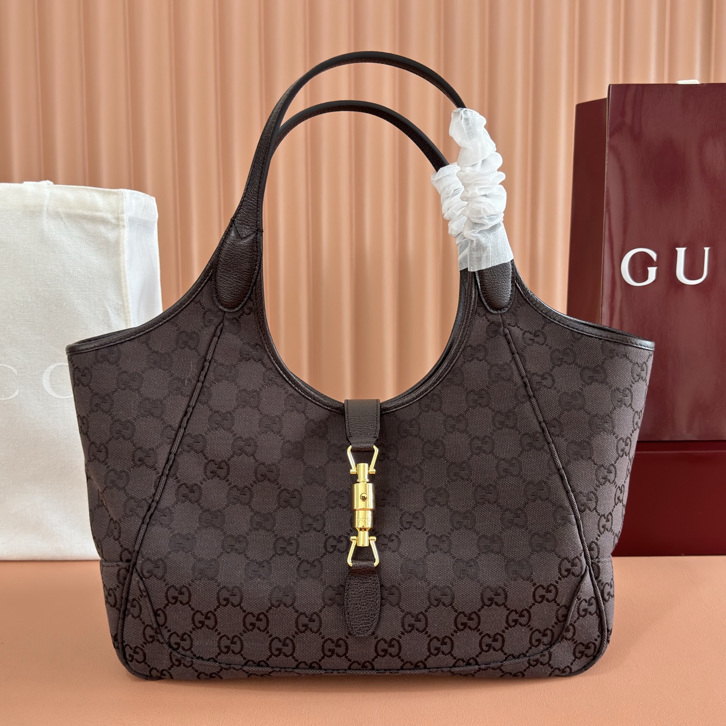 [TOP] GUCCI Tote Bag 35x28x15cm - Brown