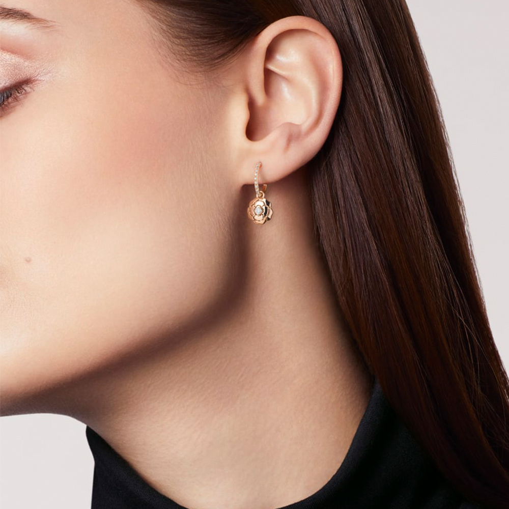 Chanel pink Accessory CHANEL Anting Extrait de Camélia Emas pink Berlian J11659 #389827 View 2 | Nigo Office