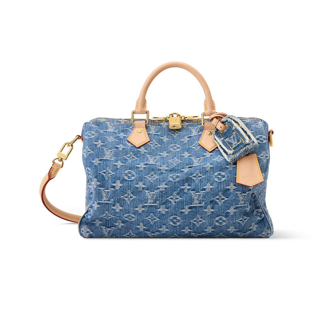 LOUIS VUITTON Speedy Soft 30 Monogram Denim Bags #378128