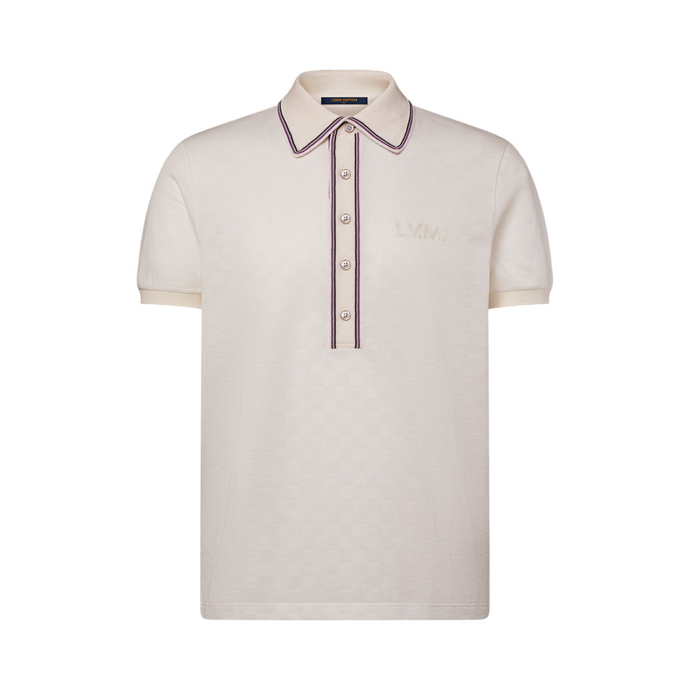 LOUIS VUITTON Damier Jacquard Short-Sleeved Polo Shirt #378662
