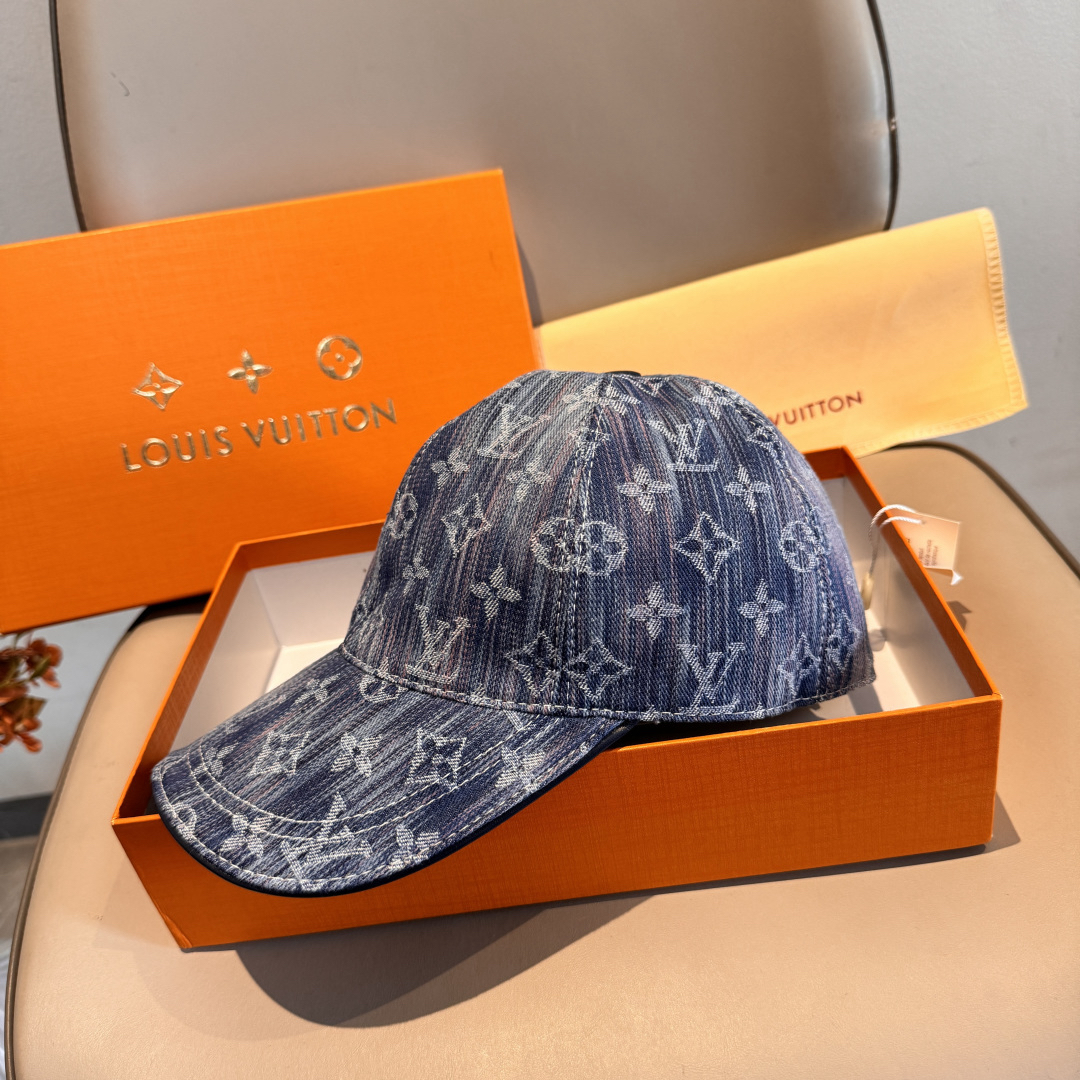 [TOP] Louis Vuitton LV Baseball Hat - Blue - 711 Luxury