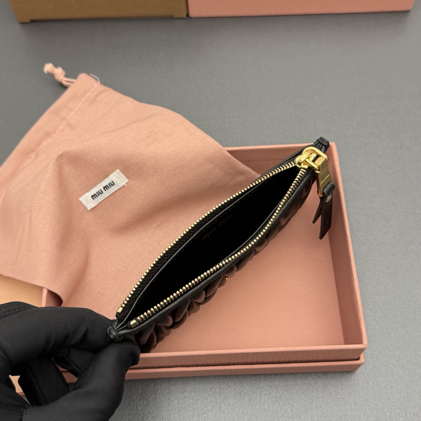 [TOP] Miu Miu  Wallet 15 x 8 cm - Black