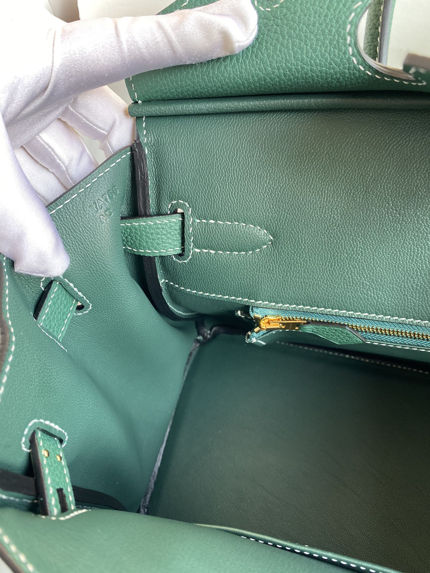 [TOP] HERMES Birkin Togo Leather 30cm - Malachite & GHW
