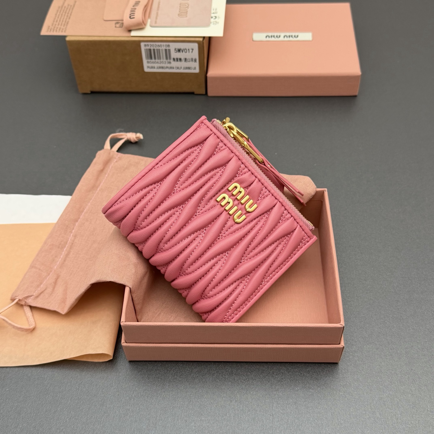 [TOP] Miu Miu  Wallet 11 x 9.2cm - Pink