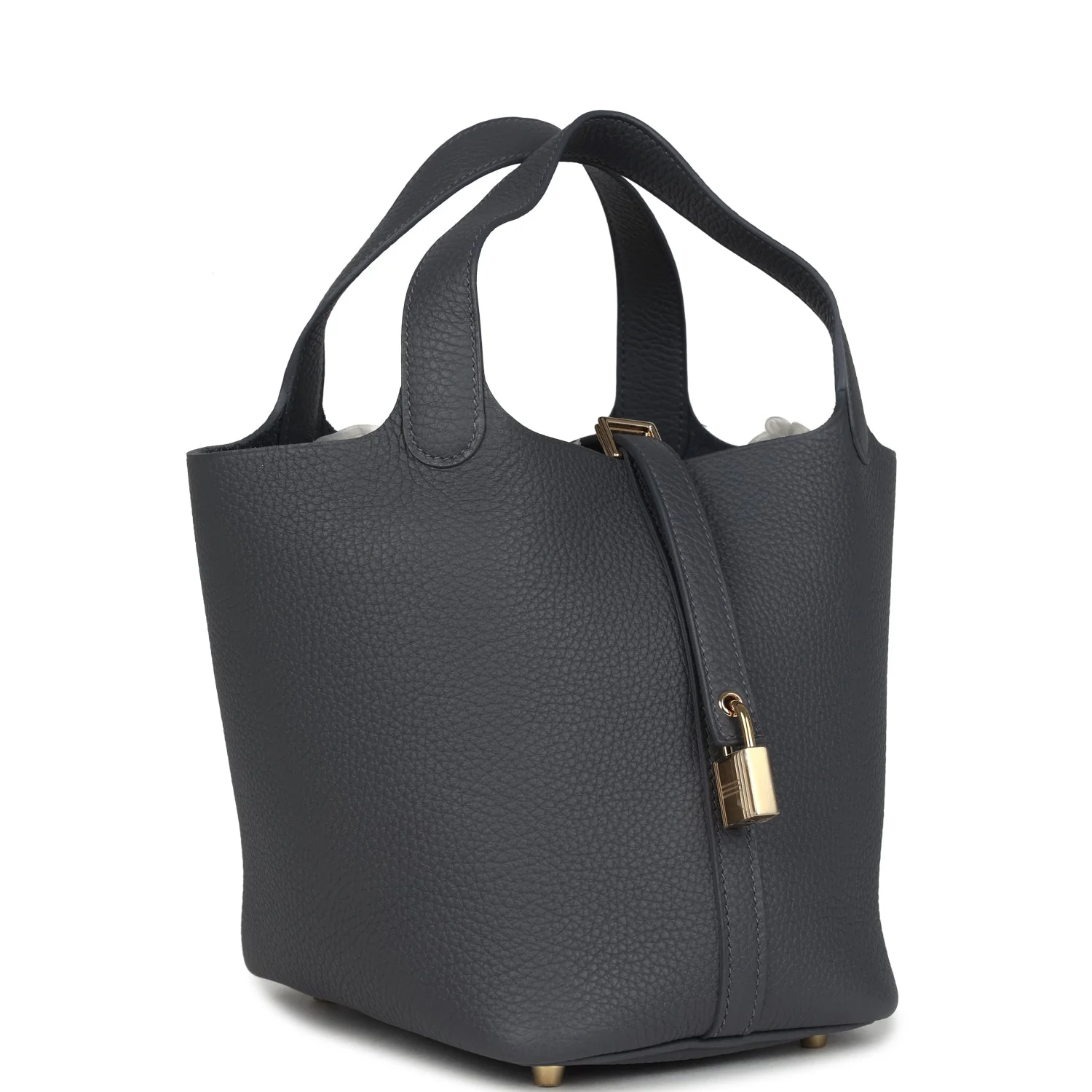 Hermes Picotin Lock  Ardoise Clemence Permabrass Hardware