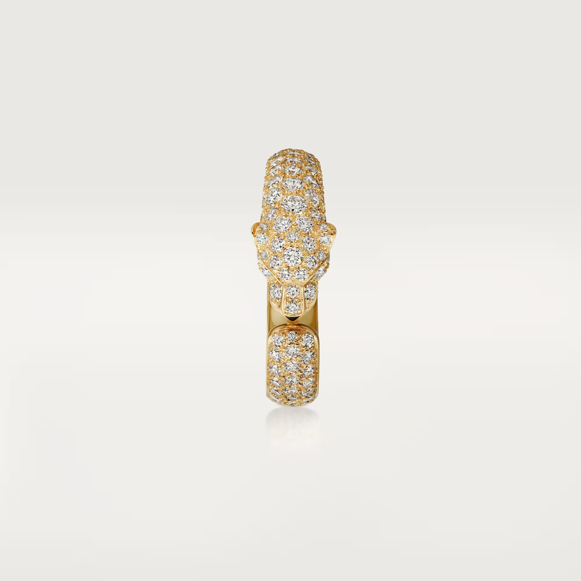 Carty Panther Pure Ring, Yellow Gold, Small Model, Paved