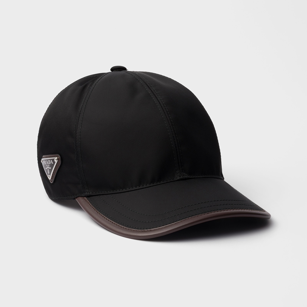 PRADA Black Prada Speedrock Re-nylon Baseball Cap #382804